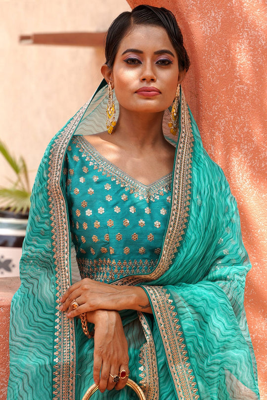 organza saree blouse design