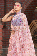 Organza Saree Vivid Pink Organza Saree saree online