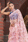 Organza Saree Vivid Pink Organza Saree saree online