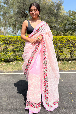 organza saree