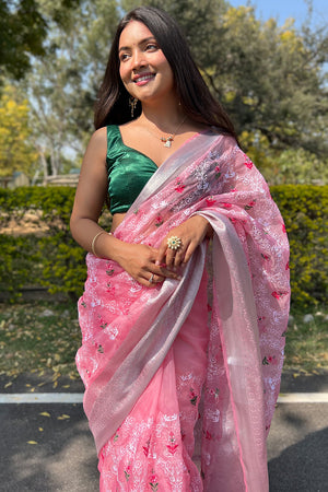 organza saree