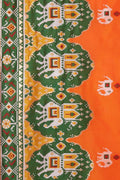 Paithani - Ikat Saree Fire Orange Paithani Ikat Saree saree online