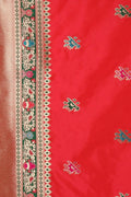 Paithani - Ikat Saree Imperial Red Paithani - Ikat Saree saree online
