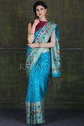 Paithani - Ikat Saree Maya Blue Paithani - Ikat Saree saree online