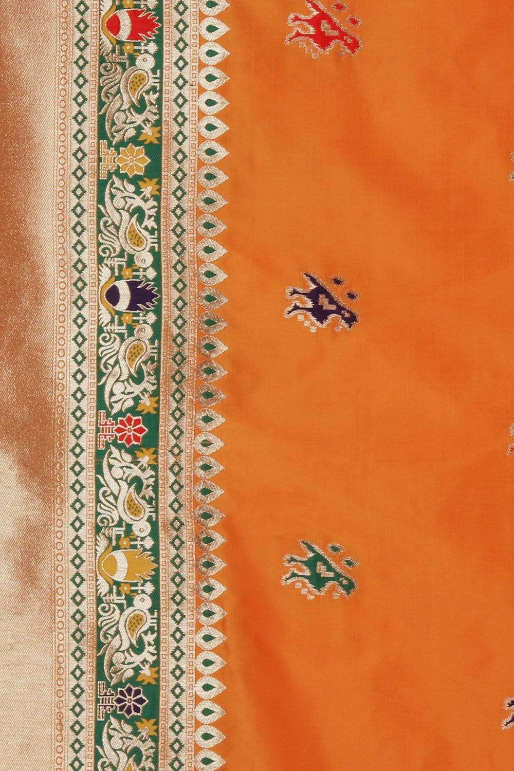 Paithani - Ikat Saree Orange Paithani - Ikat Saree saree online