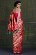 Paithani - Ikat Saree Ruby Pink Paithani - Ikat Saree saree online