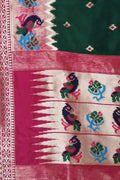 Paithani - Ikat Saree Sacramento Green Paithani - Ikat Saree saree online