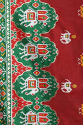 Paithani - Ikat Saree Scarlet Red Paithani Ikat Saree saree online