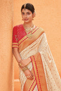 Paithani Saree Antique White Woven Paithani Saree saree online