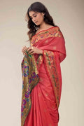 Brick Red Paithani Saree