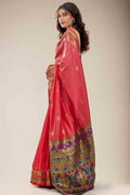 Brick Red Paithani Saree