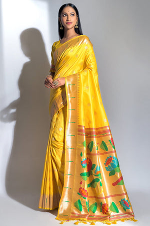 yellow saree