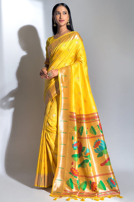 yellow saree