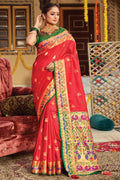 red paithani saree