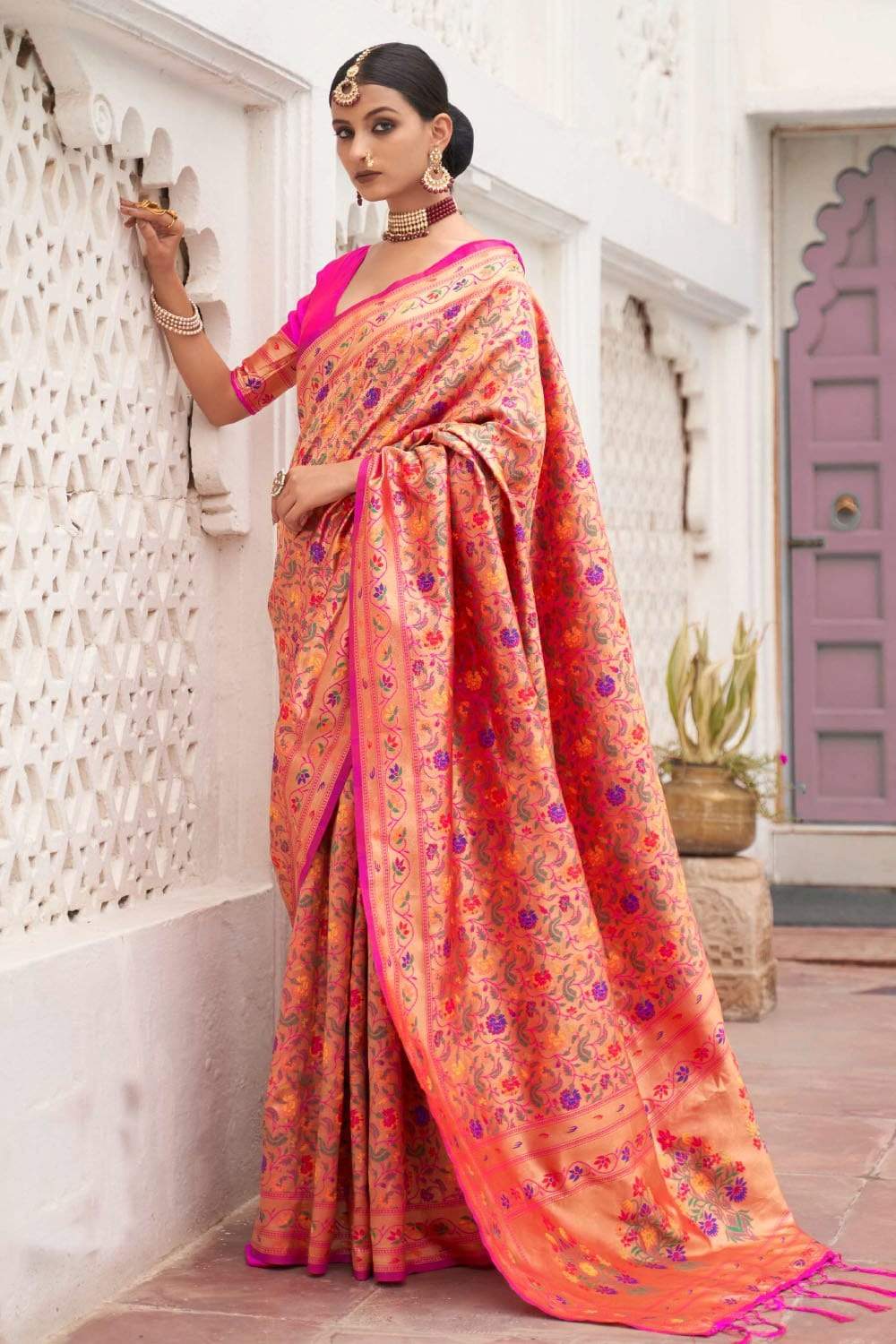 Shiva Jyothi Stunning in Paithani Patola Soft Silk Saree