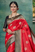 Paithani Saree Crimson Red Woven Paithani Saree saree online