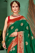 Paithani Saree Dark Green Woven Paithani Saree saree online