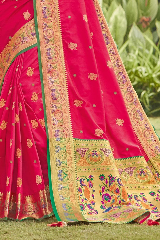 Deep Pink Paithani Saree