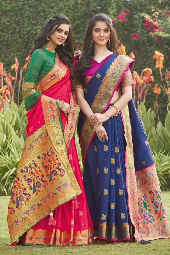 Deep Pink Paithani Saree