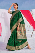 green paithani saree