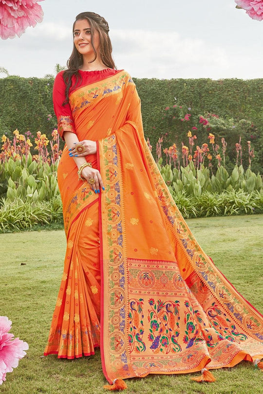 Gold Yellow Paithani Saree