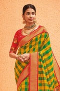 Paithani Saree Green And Yellow Woven Paithani Saree saree online