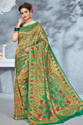 Paithani Saree Green Golden Tissue Woven Paithani Saree - From Paithani Brocade Fusion Collection saree online