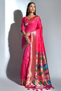 pink saree