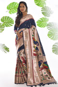 blue saree