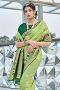 green paithani saree