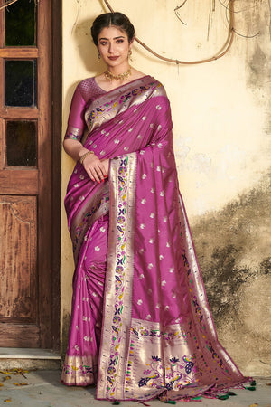 Orchid Purple Paithani Saree