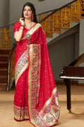 Paithani Saree Paithani Saree In Crimson Red saree online