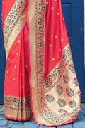 Paithani Saree In Punch Pink