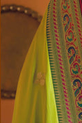 Paithani Saree Parrot Green Gold Zari Woven Paithani Saree With Designer Blouse - From Paithani Brocade Fusion Collection saree online