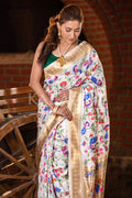 Paithani Saree Pearl White Paithani Saree saree online