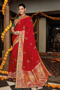 Paithani Saree Persian Red Woven Paithani Saree saree online