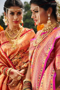Rhubarb Purple Paithani Saree - Paithani Saree For Wedding