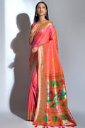 peach saree