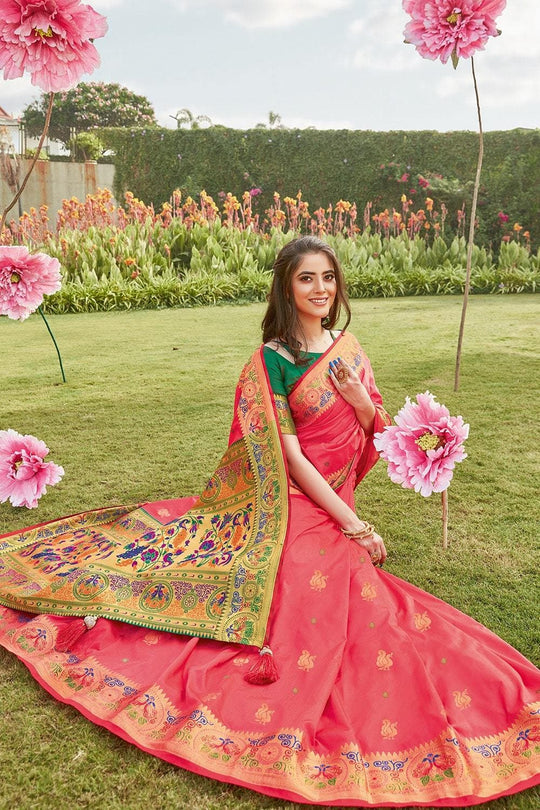 Rose Pink Paithani Saree