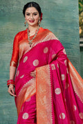 Paithani Saree Ruby Pink Woven Paithani Saree saree online