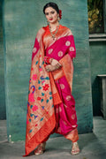 Paithani Saree Ruby Pink Woven Paithani Saree saree online