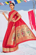 red paithani saree