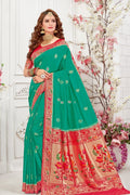 Paithani Saree Sensuous Green Woven Paithani Saree - From Paithani Banarasi Fusion Collection saree online