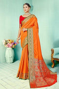 Tuscany Yellow Paithani Fusion Saree