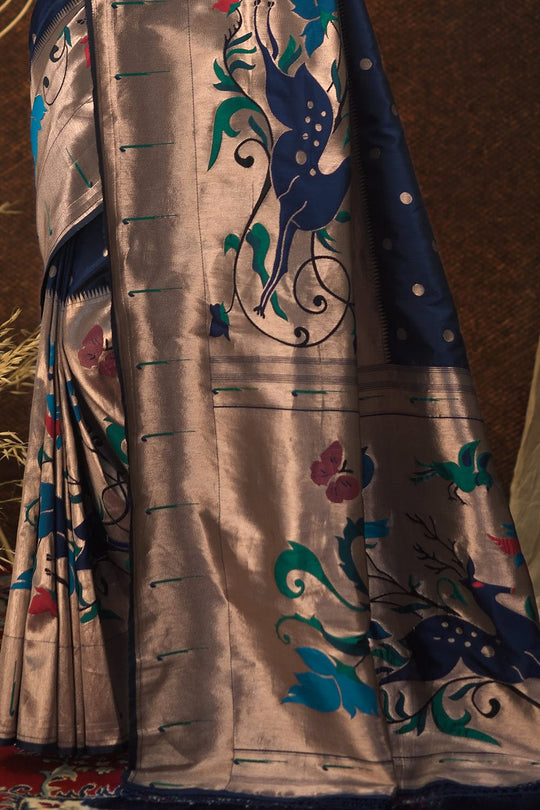 fancy saree, paithani saree design