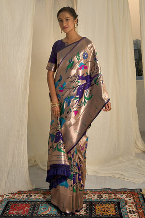 Purple Paithani Saree