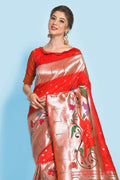 red silk saree for wedding