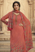 orange palazzo suit