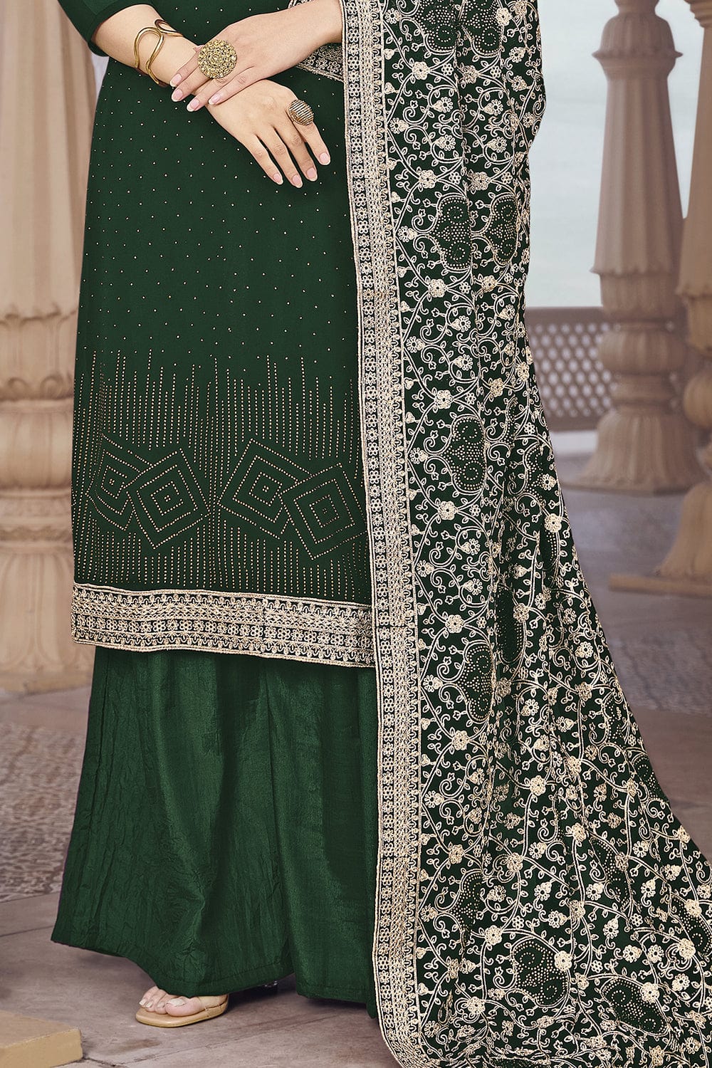 Women's Wear Designer Salwar Kameez Palazzo Suits Indian Pakistani Wedding  Reception Wear Heavy Embroidery Work Shalwar Kameez Dupatta Dress - Etsy