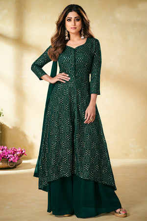Forest Green Palazzo Suit